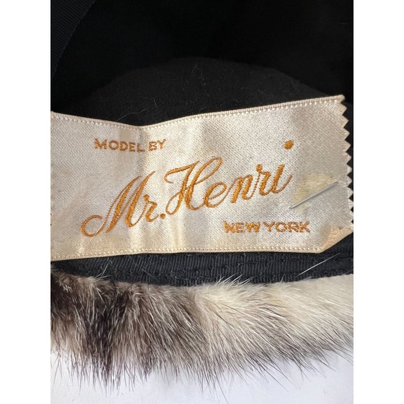 Fur 60's Vintage Hat by Mr Henri NY - Picture 4 of 16